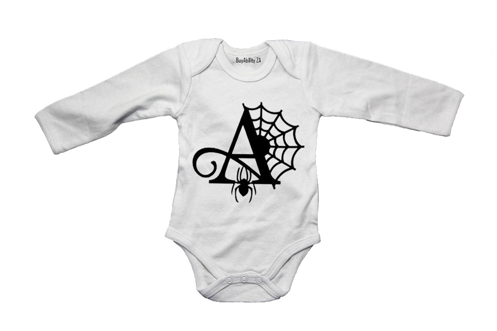 A - Halloween Spiderweb - Baby Grow