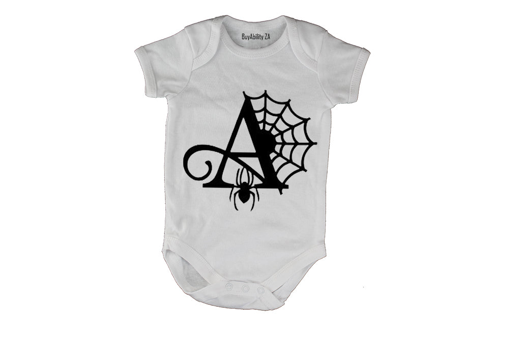 A - Halloween Spiderweb - Baby Grow