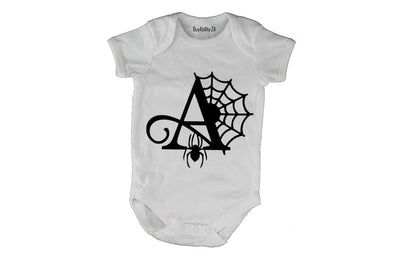 A - Halloween Spiderweb - Baby Grow