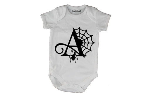 A - Halloween Spiderweb - Baby Grow