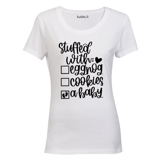 A Baby - Pregnant Christmas - Ladies - T-Shirt