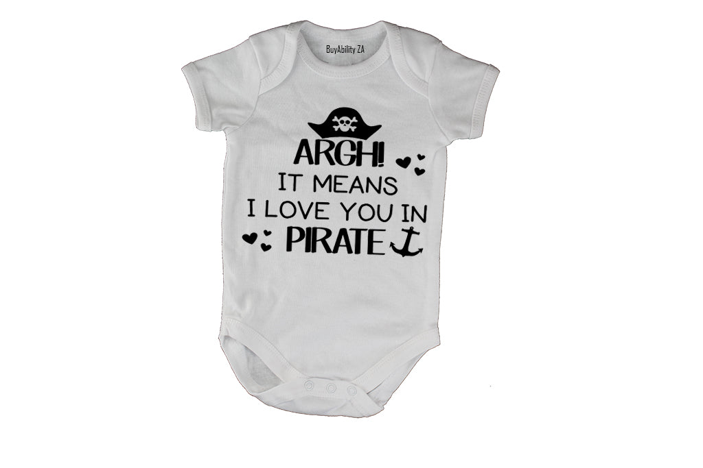 ARGH! It Means I Love You - Baby Grow