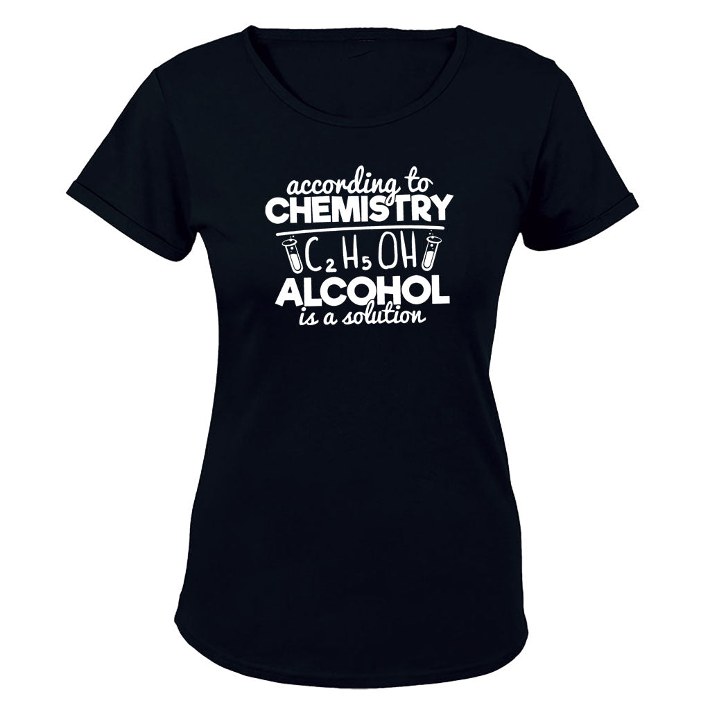 According to Chemistry - Alcohol - Ladies - T-Shirt - BuyAbility South Africa