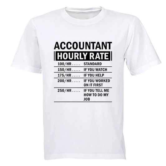 Accountant Hourly Rate - Adults - T-Shirt - BuyAbility South Africa