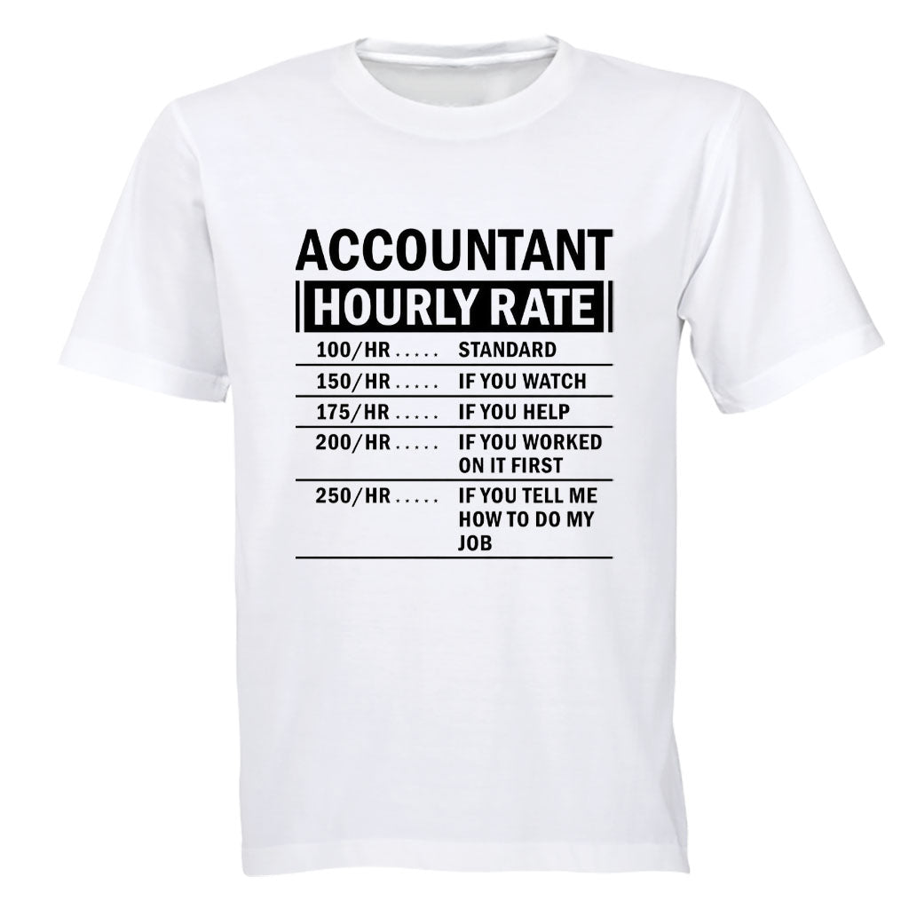Accountant Hourly Rate - Adults - T-Shirt - BuyAbility South Africa