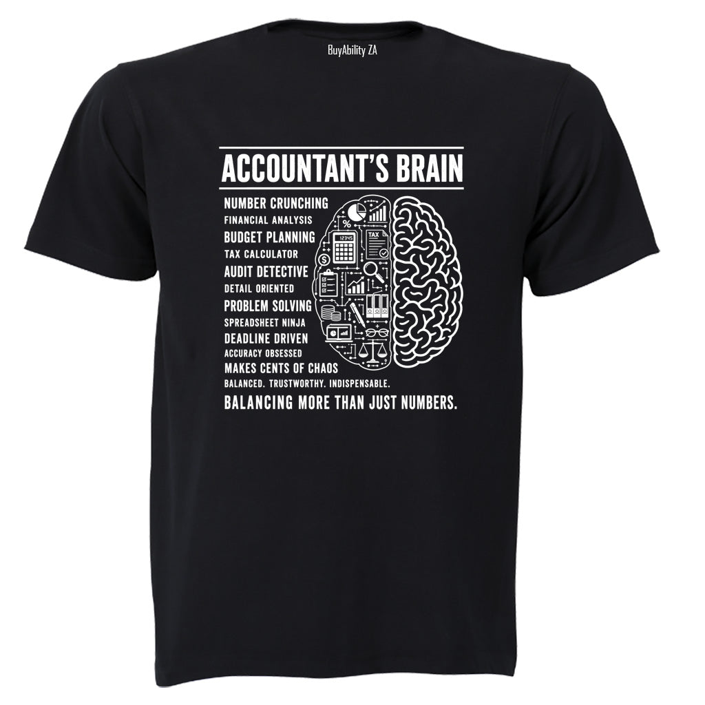Accountant's Brain - Adults - T-Shirt - BuyAbility South Africa
