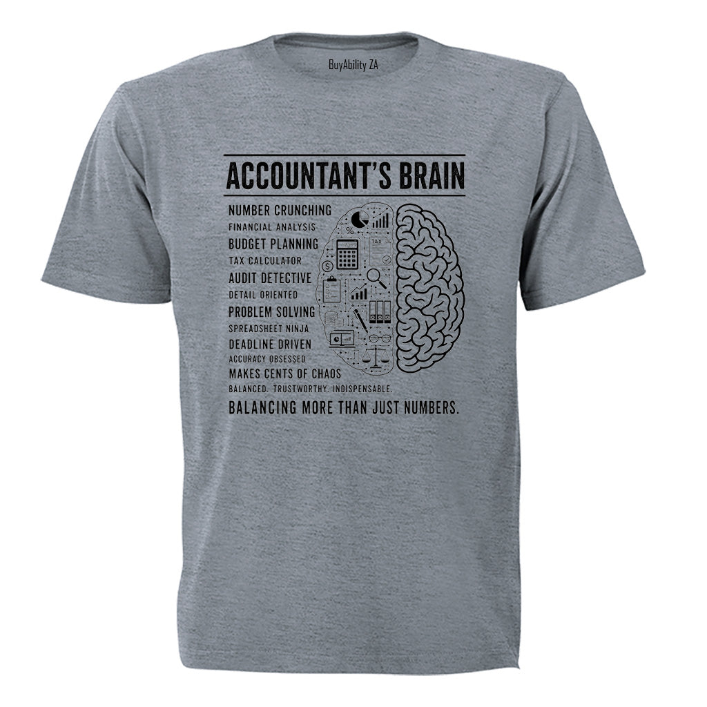 Accountant's Brain - Adults - T-Shirt - BuyAbility South Africa