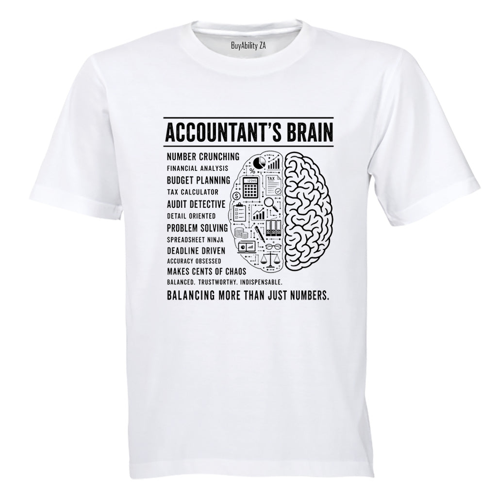 Accountant's Brain - Adults - T-Shirt - BuyAbility South Africa