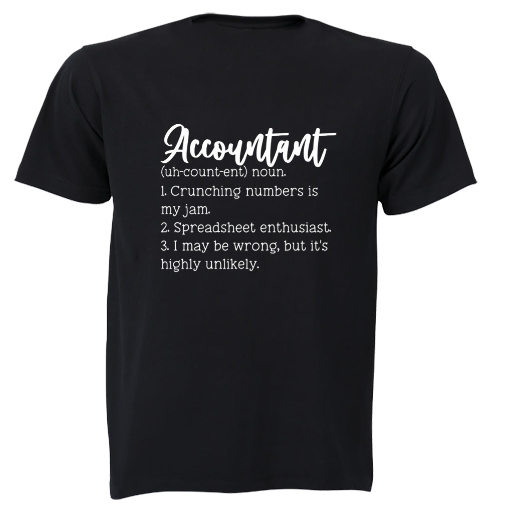 Accountant Definition - Adults - T-Shirt - BuyAbility South Africa