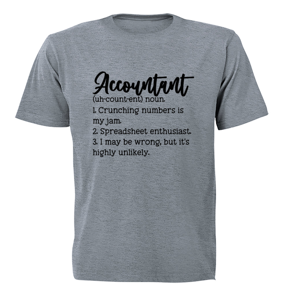Accountant Definition - Adults - T-Shirt - BuyAbility South Africa