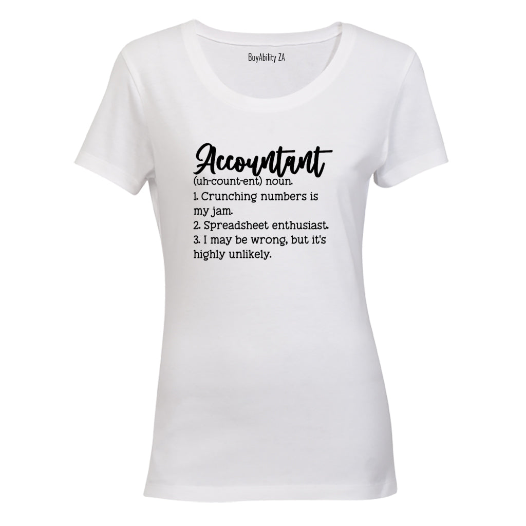 Accountant Definition - Ladies - T-Shirt