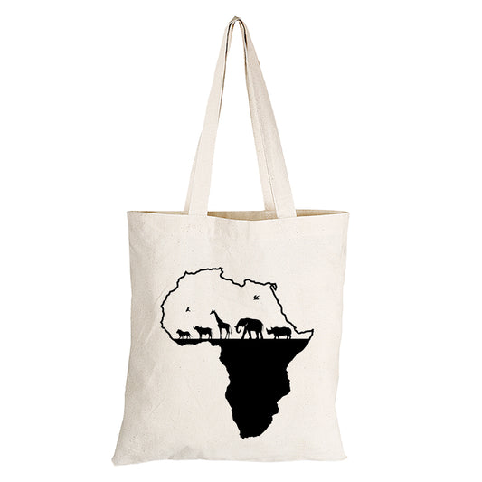 African Animals - Eco-Cotton Natural Fibre Bag - BuyAbility