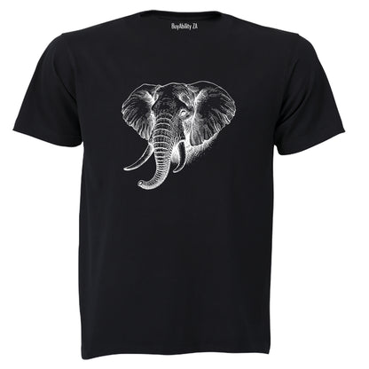 African Elephant Sketch - Adults - T-Shirt - BuyAbility South Africa
