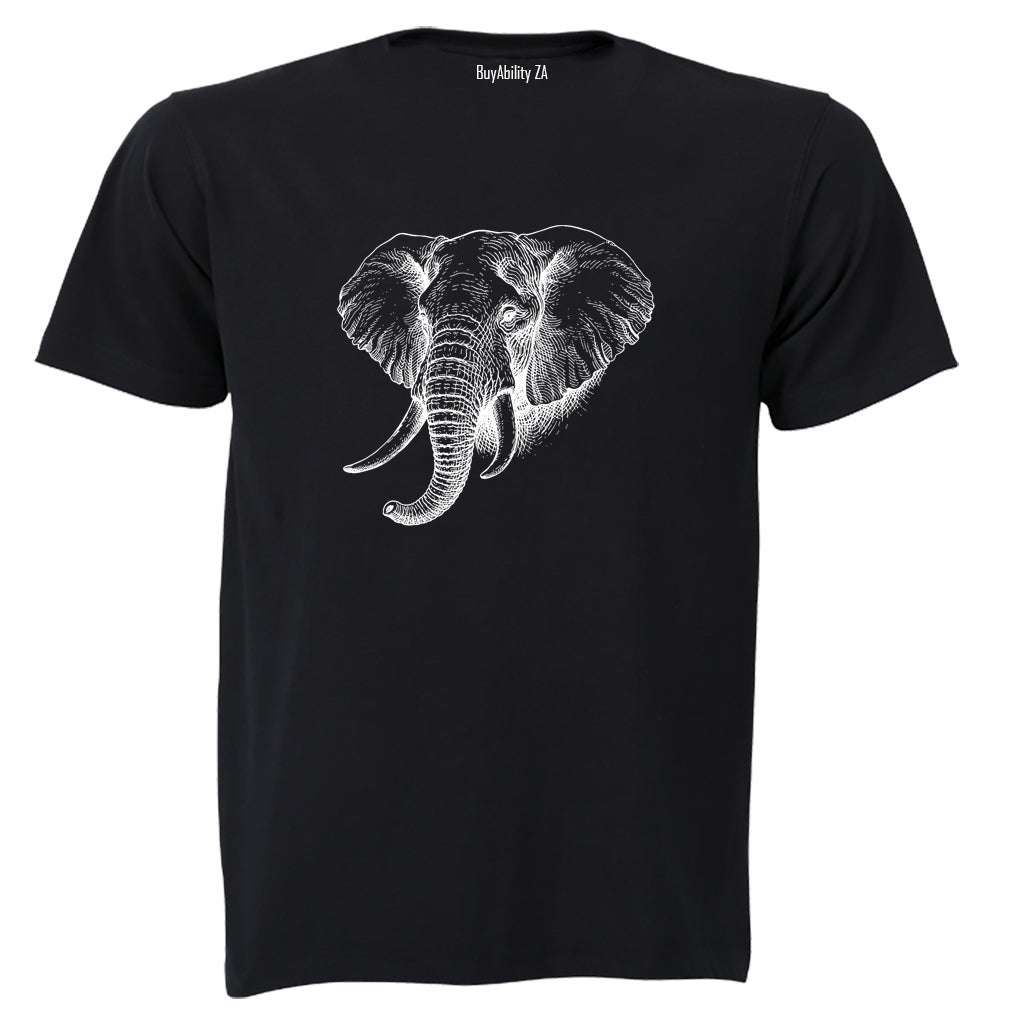African Elephant Sketch - Kids T-Shirt - BuyAbility South Africa