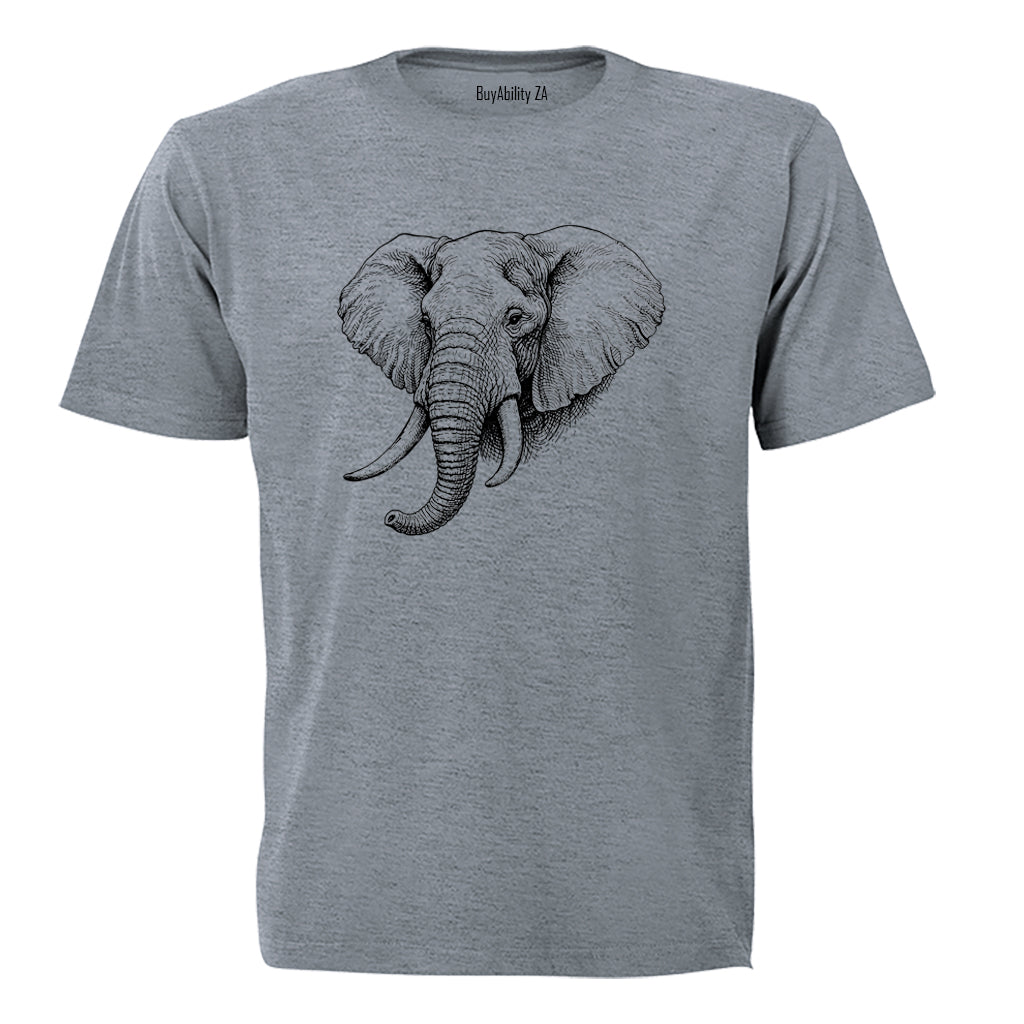 African Elephant Sketch - Adults - T-Shirt - BuyAbility South Africa