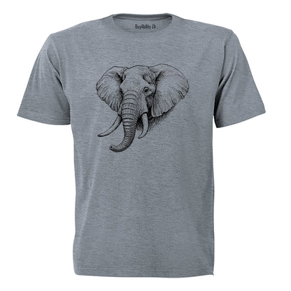 African Elephant Sketch - Adults - T-Shirt - BuyAbility South Africa