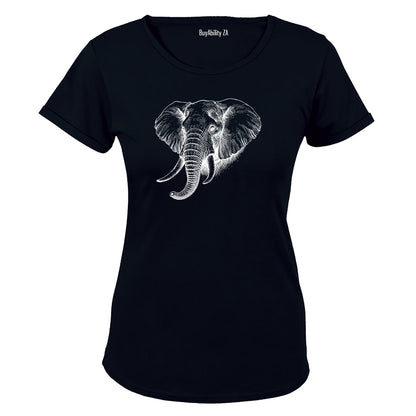 African Elephant Sketch - Ladies - T-Shirt - BuyAbility South Africa