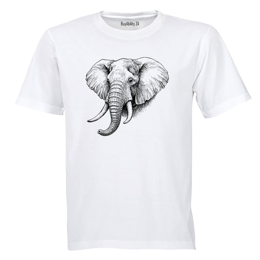 African Elephant Sketch - Adults - T-Shirt - BuyAbility South Africa