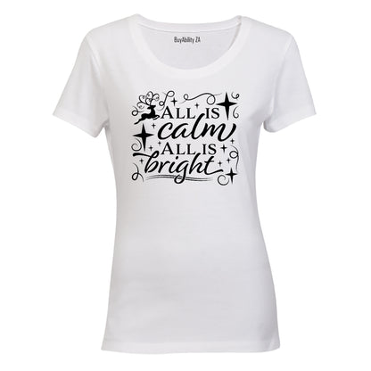 All is Bright - Christmas - Ladies - T-Shirt - BuyAbility