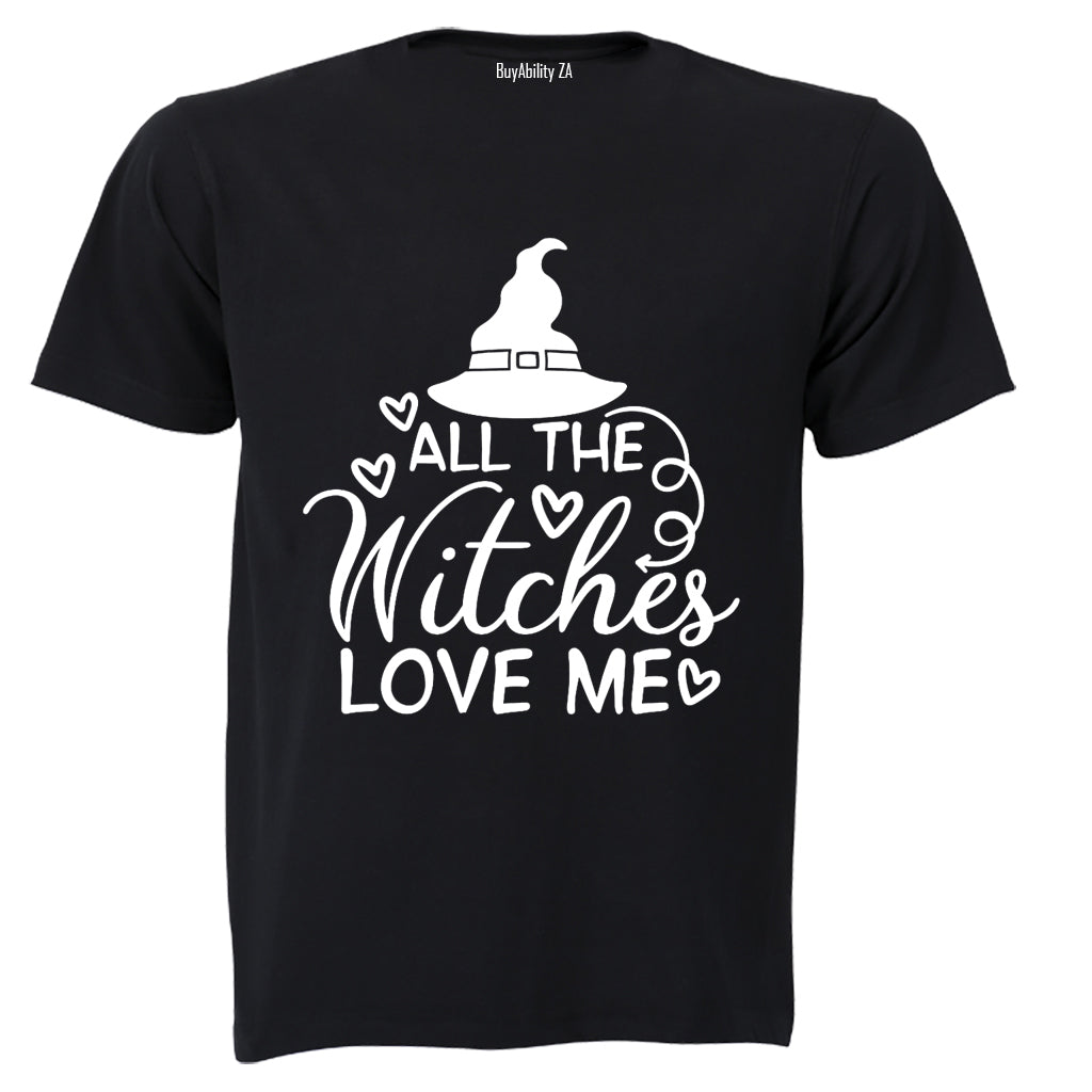 All The Witches Love Me - Halloween - Kids T-Shirt - BuyAbility