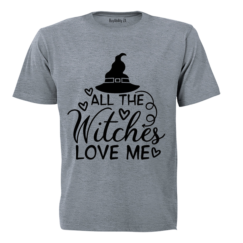 All The Witches Love Me - Halloween - Kids T-Shirt - BuyAbility