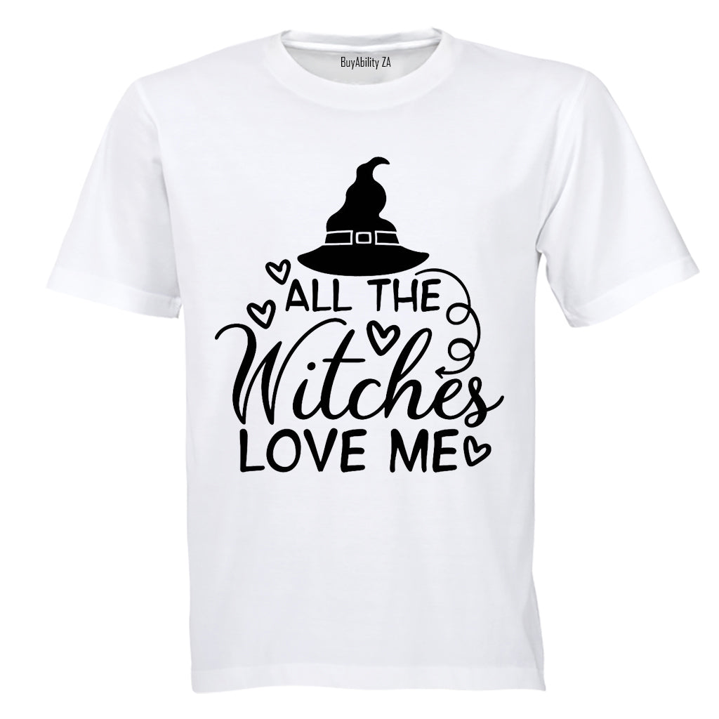 All The Witches Love Me - Halloween - Kids T-Shirt - BuyAbility