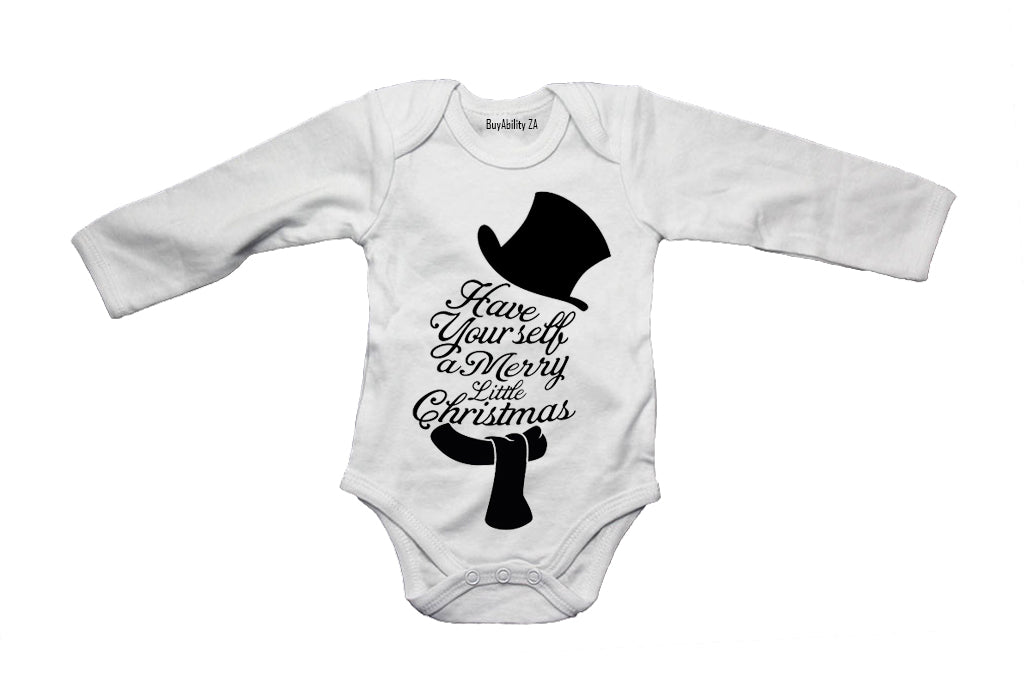 A Merry Little Christmas - Snowman - Baby Grow