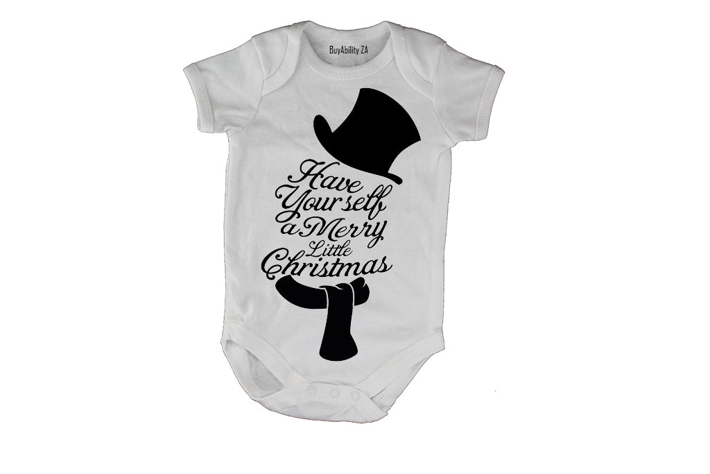 A Merry Little Christmas - Snowman - Baby Grow