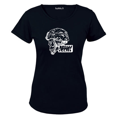 Army Military Skeleton Skull - Ladies - T-Shirt