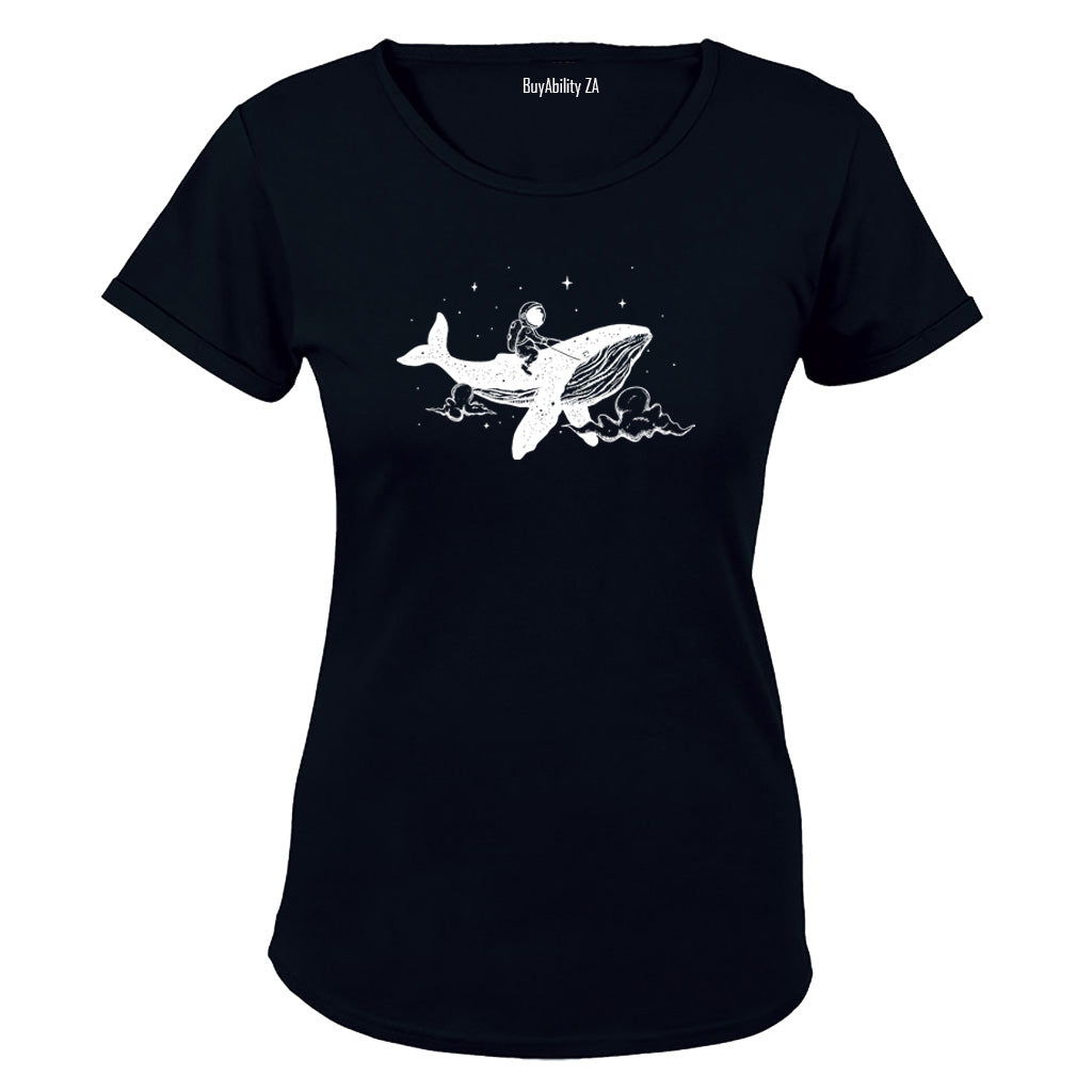 Astronaut Whale Fantasy - Ladies - T-Shirt - BuyAbility South Africa