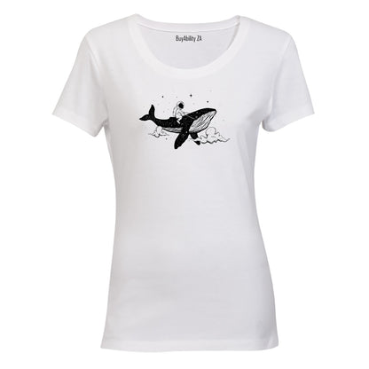 Astronaut Whale Fantasy - Ladies - T-Shirt - BuyAbility South Africa