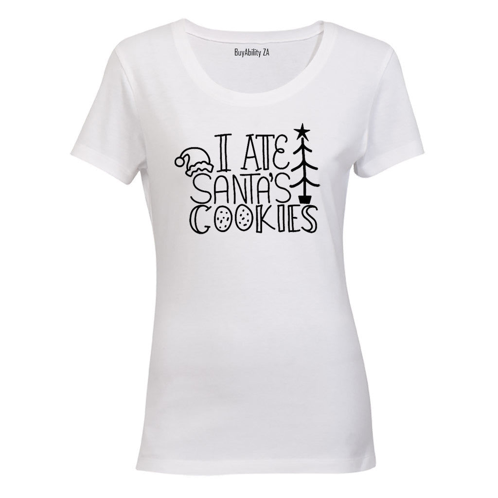 Ate Santa's Cookies - Christmas - Ladies - T-Shirt