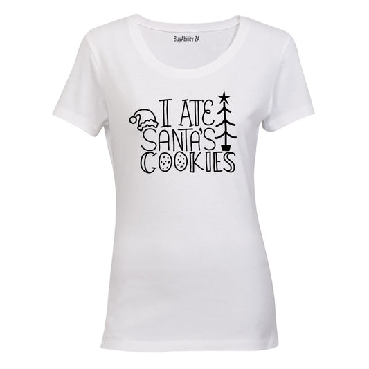 Ate Santa's Cookies - Christmas - Ladies - T-Shirt