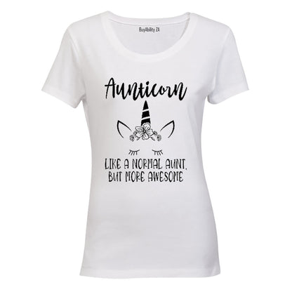 Aunticorn - More Awesome - Ladies - T-Shirt