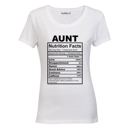 AUNT - Nutrition Facts - Ladies - T-Shirt