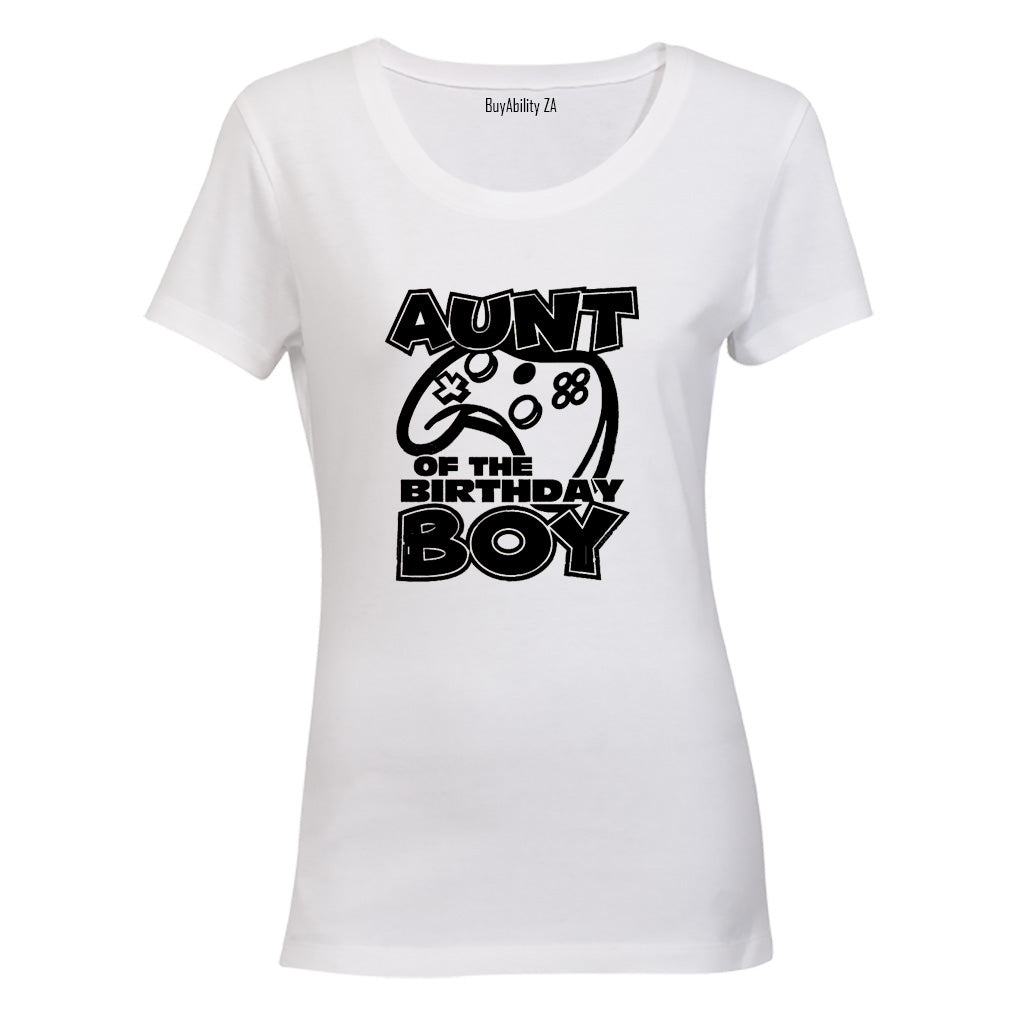 Aunt of the Birthday Boy - Gamer - Ladies - T-Shirt