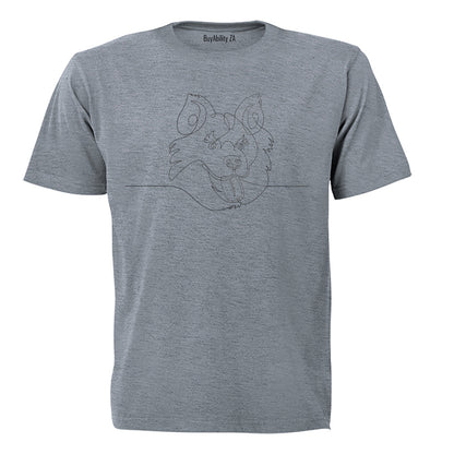 Australian Shepherd Illustration - Adults - T-Shirt