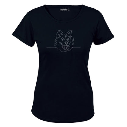 Australian Shepherd Illustration - Ladies - T-Shirt