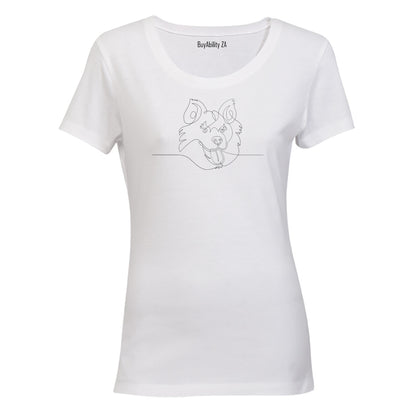 Australian Shepherd Illustration - Ladies - T-Shirt
