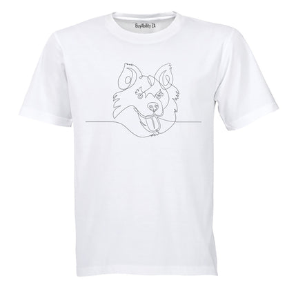 Australian Shepherd Illustration - Adults - T-Shirt