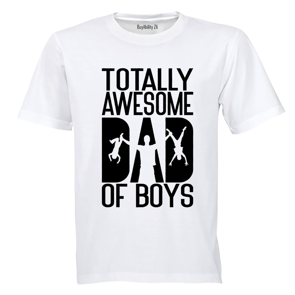 Awesome Dad of Boys - Adults - T-Shirt - BuyAbility South Africa