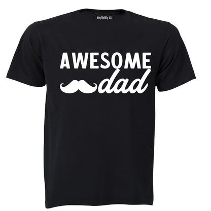 Awesome Dad - Mustache - Adults - T-Shirt