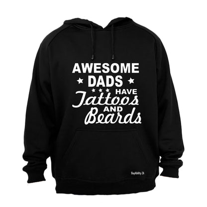 Awesome Dads have Tattoos & Beards - Stars - Hoodie