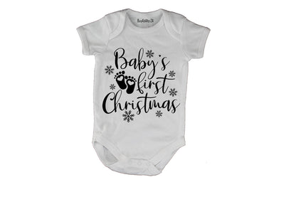 Baby's First Christmas - Feet - Baby Grow