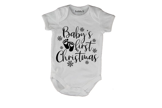 Baby's First Christmas - Feet - Baby Grow