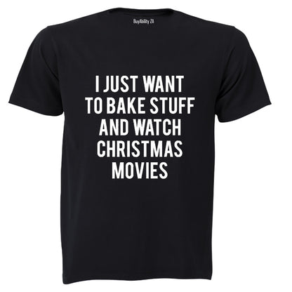 Bake Stuff & Christmas Movies - Kids T-Shirt