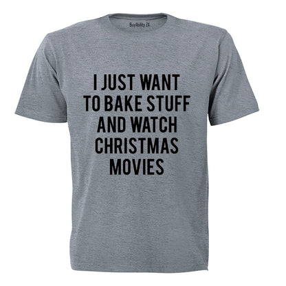 Bake Stuff & Christmas Movies - Kids T-Shirt