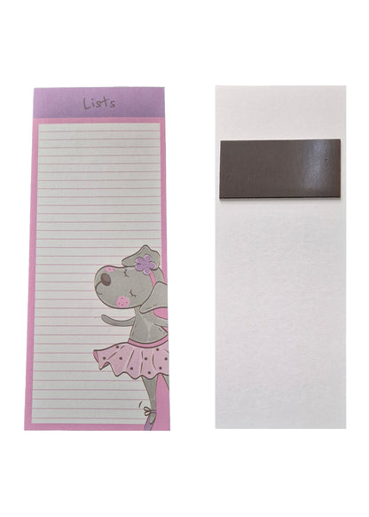 Ballet Dancing Dog - Magnetic Novelty Shopping List Pad - BuyAbility