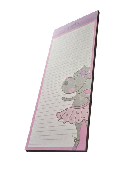 Ballet Dancing Dog - Magnetic Novelty Shopping List Pad - BuyAbility