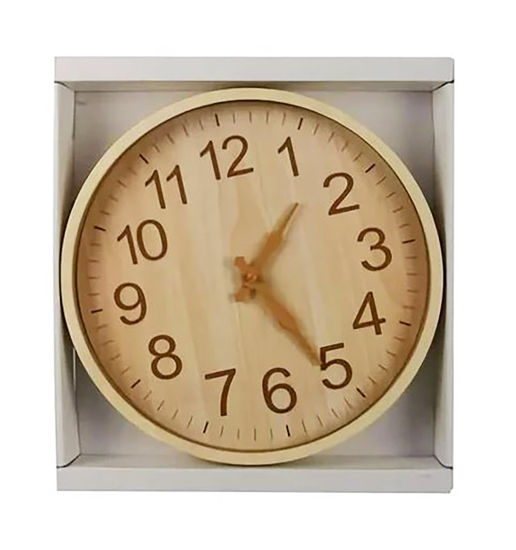 Plastic Bamboo Style Wall Clock